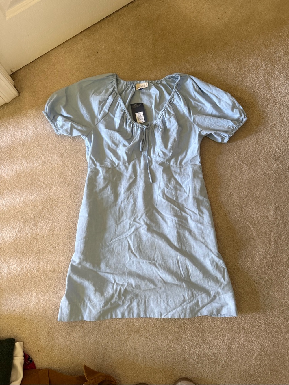 Universal Thread Light Blue Tie-Front Mini Dress